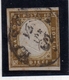 ITALIA REGNO ITALY KINGDOM SARDEGNA 1861 1863 VITTORIO EMANUELE II BISTRO SCURO CENT. 10c USATO USED OBLITERE' FIRMATO - Usati