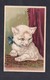 Jolie Carte Gaufrée Embossed Chat Blanc Au Ruban Bleu Cat Katze Serie 5951 - Gatti