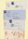 8 Fragments De Lettre Dont Un N° 4 - 1849-1865 Médaillons (Autres)