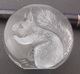 Ecureuil -Squirrel : Petit Presse Papier - Sculpture En Relief - Cristal - Full Lead Crystal  By Mats Jonasson Sweden - Vidrio & Cristal