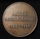 German Moses Mendelssohn Medium Sized Relief Bust Judaica Medal By Robert Ball - Autres & Non Classés