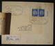 28-12-1948 Local Tel Aviv Registered Mail With Rare Doar Ivri Plate Block Franks - Andere & Zonder Classificatie