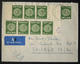 4/1951 Airmail To US; Multiple Franked With 2nd Coinage Tete-beche & Gutter-pairs - Lettres & Documents