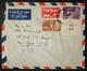 1950 Airmail To US; Full Tabbed 40Pr UPU, 20Pr Independence & 100Pr Airmail Stamps - Brieven En Documenten