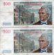 2 Billets Belge De 100 Francs 27-01-58 Et 06-01-58 - En T B - - [ 9] Sammlungen