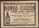 SEGNALIBRO FORMATO 10X7 - OLIO DI HOGG - ORIGINALE ANNI '20/'30 - Altri & Non Classificati