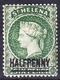 ST HELENA 1885 QV 1/2d On 6d Green SG35 MH - Saint Helena Island