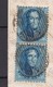 N° 15 Paire / Lettre Double Port De Roulers Vers Gand  Boite De Levée 21 10 1863  Lac - 1863-1864 Medallones (13/16)