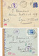 2 Lettres Censurées 1944/ Italie- France - 1921-1960: Periodo Moderno