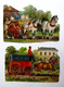 6  CHROMOS DECOUPIS .....VICTORIAN SCRAP...SCÈNES DE VIE A LA FERME...CHEVAUX....CHARRETTES - Autres & Non Classés