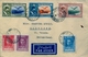 1945 , IRÁN , MAGNÍFICO SOBRE CIRCULADO ENTRE TEHERÁN Y CASTIONE , LLEGADA , CORREO AÉREO - Irán