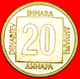 # LAST INFLATION (1988-1989): YUGOSLAVIA ★ 20 DINAR 1988 MINT LUSTER! LOW START ★ NO RESERVE! - Yougoslavie