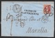 1860 Envuelta 12 Cuartos Ed.53 A Francia - Franqueo Insuficiente / LAC 12Cu A Marseille Ambulant Espagne-Perthus - Briefe U. Dokumente