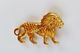 Broche Dorée Et Strass Lion - Villes