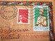 Curiosité Aff Composé Timbres Egyptien+français Posté Aéroport Orly CDG Plutot Qu'au Caire Lettre+Carte Postale Egypte - Cartas & Documentos