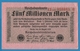 DEUTSCHES REICH 5 Millionen Mark	20.08.1923 Serie# 13AB.058669* P# 105 - 5 Millionen Mark