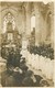 80 - PERONNE - RARE CARTE PHOTO - 1921 - CEREMONIE DE COMMUNION DANS L'EGLISE ENCORE TRES ABIMEE PAR LA GUERRE - Peronne