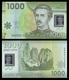 Chile P161c, 1000 Pesos, Ignacio Pinto, National Flower Bellflower POLYMER UNC - Chile