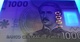 Chile P161c, 1000 Pesos, Ignacio Pinto, National Flower Bellflower POLYMER UNC - Chili