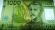 Chile P161c, 1000 Pesos, Ignacio Pinto, National Flower Bellflower POLYMER UNC - Chile