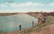 Tsitsihar (Qiqihar) China, Men Fish By The Nonko River C1930s Vintage Postcard - China