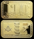 1 Lingot Plaqué OR ( GOLD Plated Bar ) - Franc-maçon Freemason Masonic - Autres & Non Classés