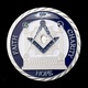 1 Pièce Plaquée ARGENT ( SILVER Plated Coin ) - Franc Maçon Freemason Masonic ( B2 ) - Autres & Non Classés