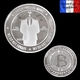 1 Pièce Plaquée ARGENT ( SILVER Plated Coin ) - Bitcoin Anonymous BTC ( Ref 2 ) - Other & Unclassified