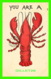 CRUSTACÉS - YOU ARE A LOBSTER - VOUS ETES UN HOMARD -  TRAVEL IN 1906 - Pescados Y Crustáceos
