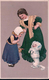 Mère, Enfant Et Petit Chien, Litho Gaufrée (7052) - 1900-1949