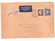 Enveloppe Recommande De CARCASSONNE  POUR TUNIS  /2 FR Et 4 FR   MARIANNE DE DULAC /1945/PAR AVION Au Dos  "douane" - 1944-45 Marianne De Dulac