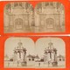 RARE - 4 PHOTOS  STEREOSCOPIQUES - EINSIEDELN  ( Suisse)   - 23 Juin 1883  La Chapelle - La Fontaine De Notre Dame - Stereoscopio