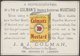 Colman's Double Superfine Mustard, C.1880 - Trade Card - Sonstige & Ohne Zuordnung