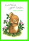 PÂQUES - GOD BLESS YOUR  EASTER-  HALLMARK CARDS INC - AMBASSADOR -  BABY RABBIT - - Pâques