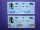 2 TICKETS  Métro Autobus Rer -  RATP - SNCF - PARIS -  2° Classe  - TBE - World