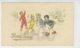 Illustrateur GERMAINE BOURET - ENFANTS - Jolie Carte Fantaisie Mignonnette Enfants Patins à Glace De "Bonne Année" - Bouret, Germaine