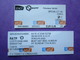 2 TICKETS  Métro Autobus Rer -  RATP - SNCF - PARIS -  2° Classe  - TBE - Monde