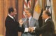 Menachem Begin & Anwar Sadat With US President Jimmy Carter Sign Mideast Peace Terms, C1980s Vintage Postcard - Events