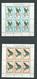 New Zealand 1962 Birds Tieke Kakariki Health Charity Miniature Sheets MNH , One With Margin Adhesion - Unused Stamps
