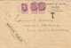 C Lettre (maison De Santé De Glain) Obl. Ans Le 27 Juin 1902 Sur 10c Rose X 3 = 2°éch. étr. Pour Ettelbrück + T (0,30) - 1893-1907 Armoiries