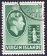 BRITISH VIRGIN ISLANDS 1938 KGVI 1/2d Green SG110 FU - British Virgin Islands