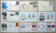 Delcampe - Box With FDC,letters,covers,Maximum Cards,brieven And More.... - Verzamelingen (in Albums)