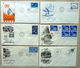 Delcampe - Box With FDC,letters,covers,Maximum Cards,brieven And More.... - Verzamelingen (in Albums)