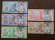 (Replica)BOC (bank Of China) Training/test Banknote,Canada Dollars E Series Set Of 5 Different Note Specimen Overprint - Canada