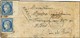 Losange CCH / Col. Gen. N° 23 (2) 1 Ex Bdf Càd CONCHINCHINE / SAIGON Sur Enveloppe De Mandarin Pour Blois. 1874. - TB. - - Maritieme Post