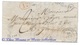 MARQUE POSTALE 1838 GONCELIN GRENOBLE TAXE 2 ID ROUGE OR LAC LETTRE - 1801-1848: Précurseurs XIX