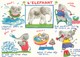 Postcard L' Elephant Little Elephants Story Cartoon Art Drawing Michel Tanelain My Ref  B23509 - Elephants