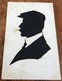 Silhouette ~ Original ~ Gentleman With Cap And What Looks Like Toothpick In Mouth - Silhouette - Scissor-type