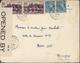 Lettre Pour Le Mexique Guerre 39 45 Censure USA Opened By Examiner 5197 YT 500 X2 + 538 X2 CAD Tourtoirac 12 10 42 - WW II