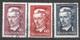 Hungary 1949. Scott #848-50 (U) Sàndor Petöfi, Poet ** Complet Set - Oblitérés